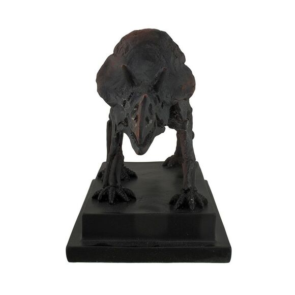 Antique Bronze Finish Mounted Triceratops Skeleton Statue - Picture 3 of 4